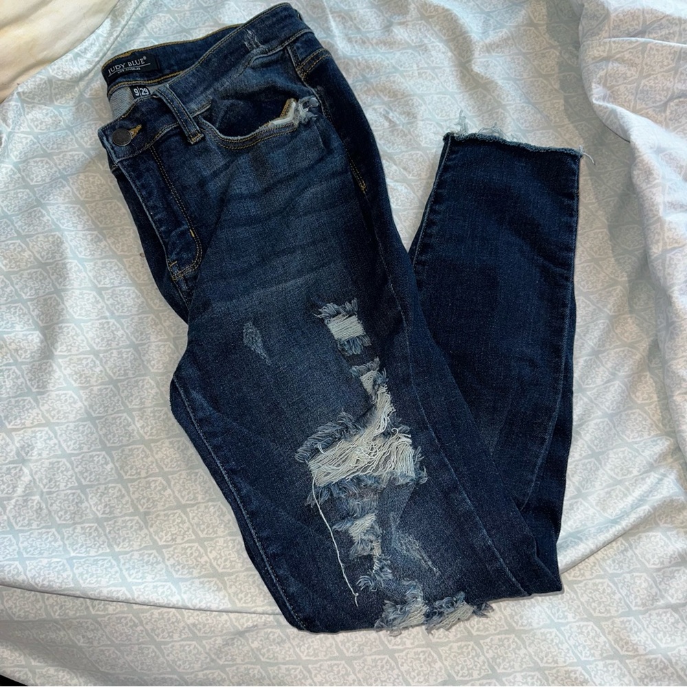 Judy Blue Skinny Fit Jeans with Rips